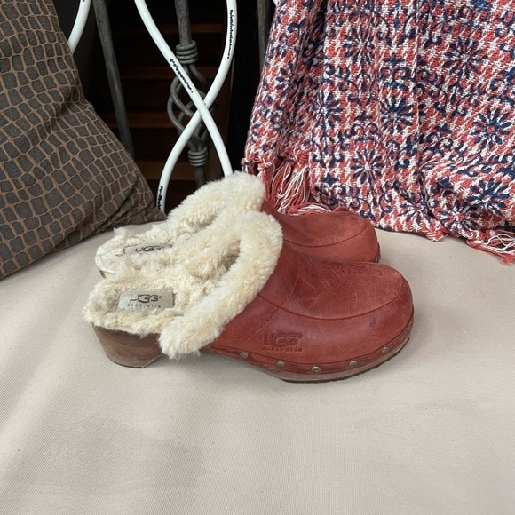 Ugg Australia Kalie Shearling Leather Clog Size 7 - Picture 5 of 5